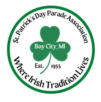 Logo for the St. Patrick's Day Parade Association of Bay City, MI